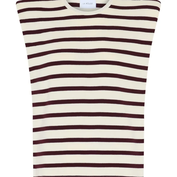 La Rouge Claudia Top Wine Stripe