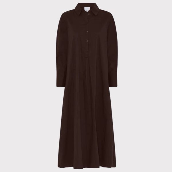 La Rouge Kamilla Shirt Dress Dark Brown