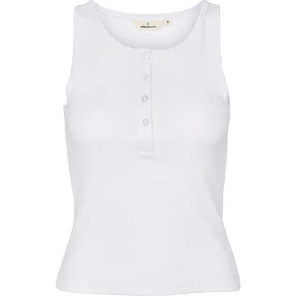 Basic Apparel Ludmilla Grandad Tank Bright White