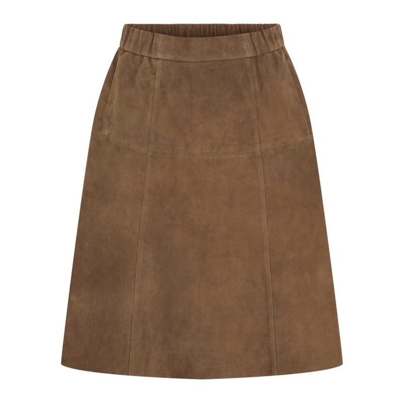 BTF CPH NOBUENOS AIRES Suede Skirt Hazelnut