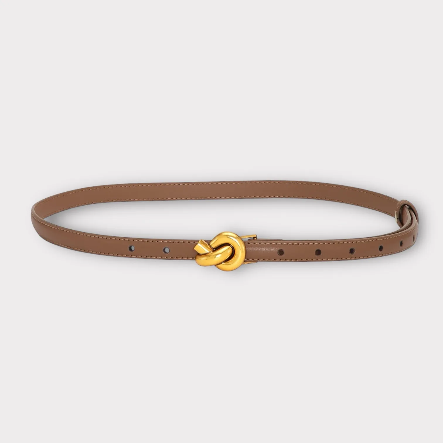 Plissé Cph Knot Belt Light Brown/Gold