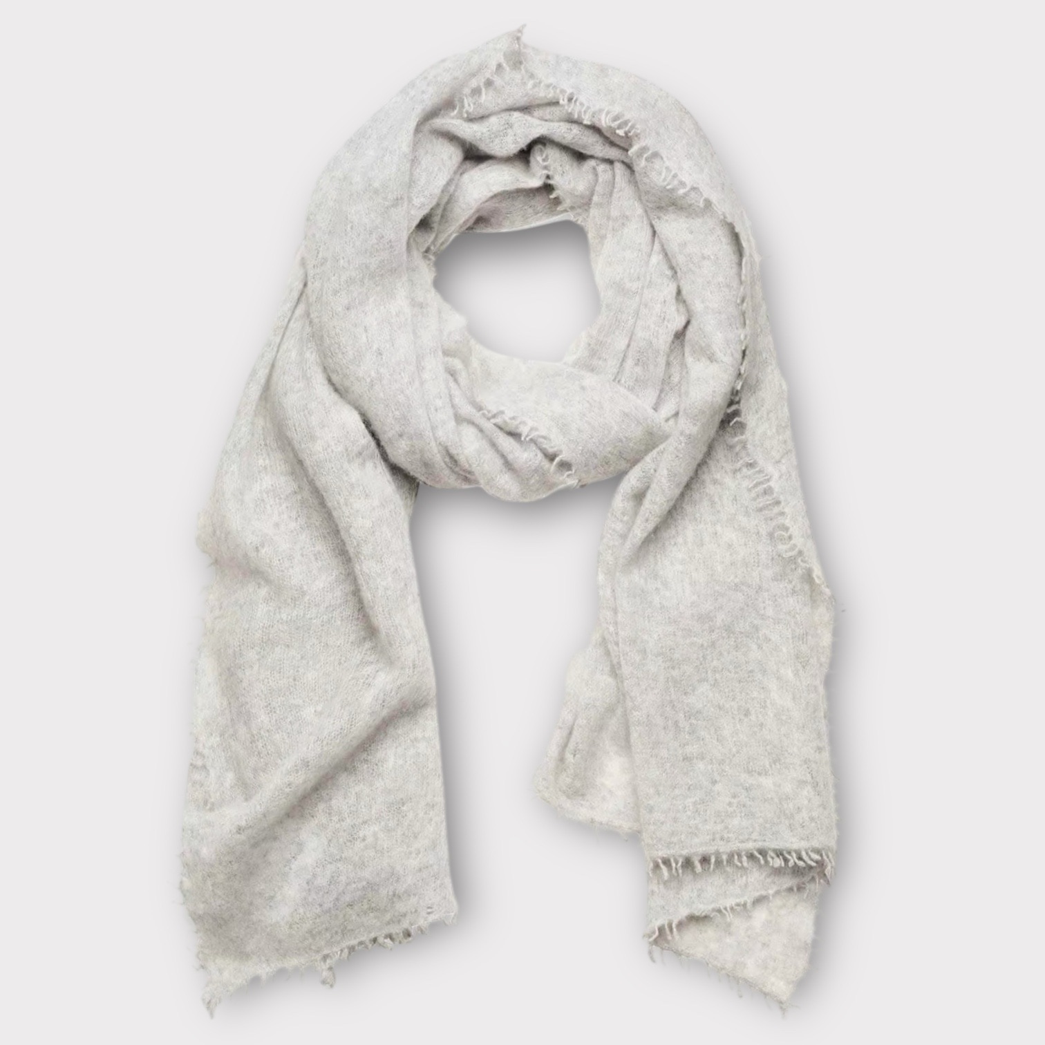 Mouleta Cashmere Scarf Light Grey Melange