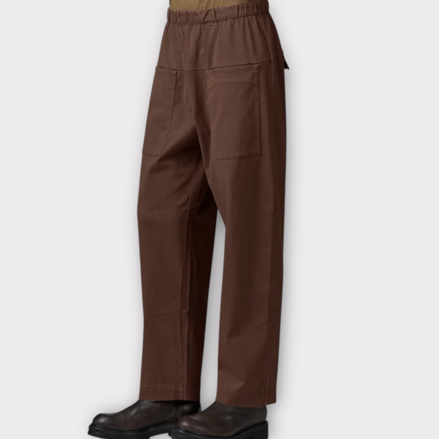 Transit Brushed Cotton Pant Chocolate 2