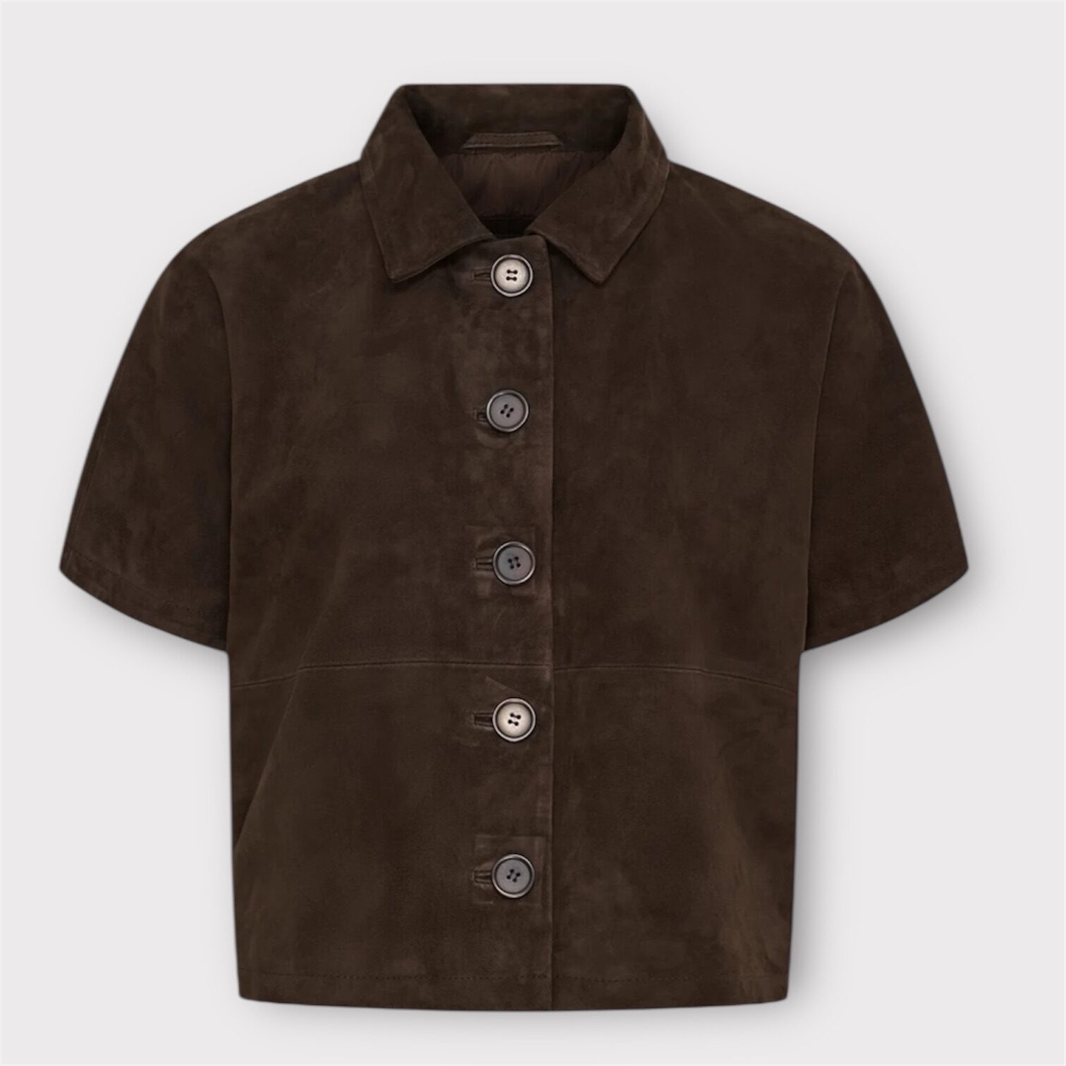 BTF CPH Suede Jacket Short Sleeve Dark Brown