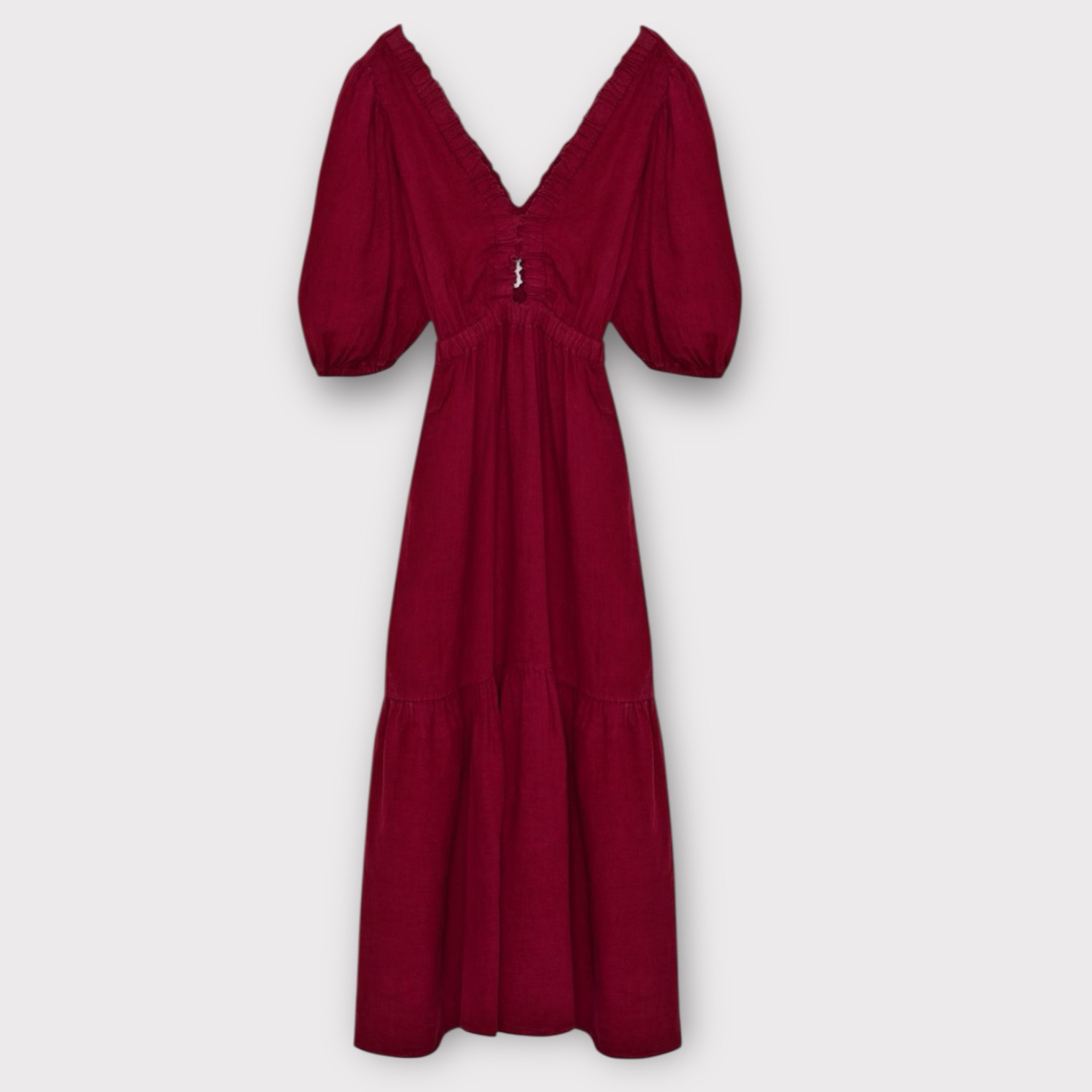 The New Society Dress Crimson Wine