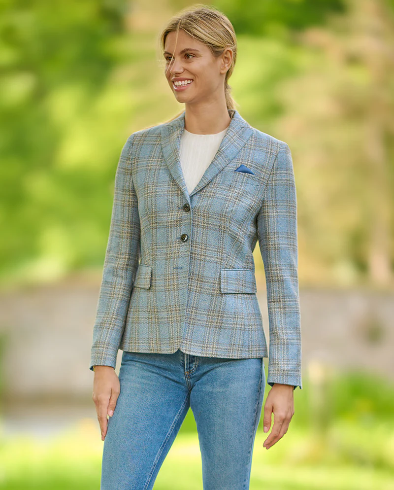 Wellington Ladiesclub Blazer Light Blue Check