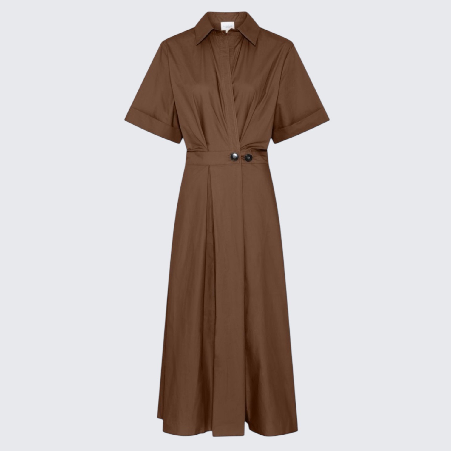 Pia Dress SS Dark Brown