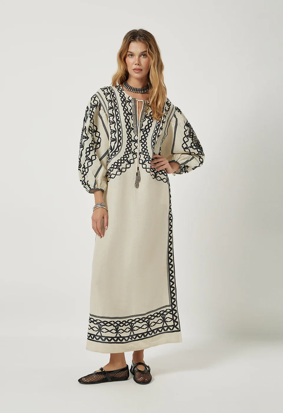 Scarlett Poppies Tahara Kaftan White