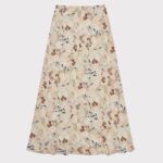 Munthe Bardot Long Skirt Nature Print