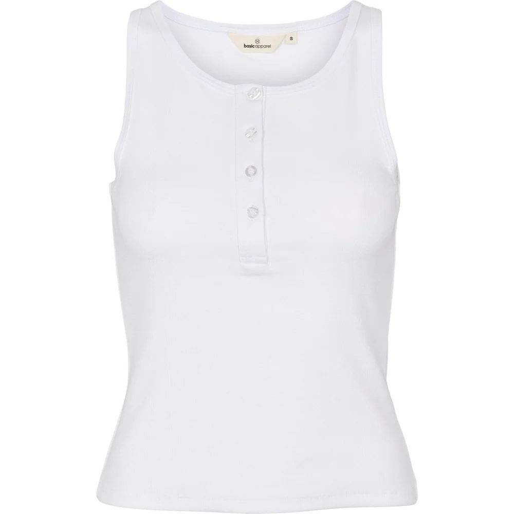 Basic Apparel Ludmilla Grandad Tank Bright White