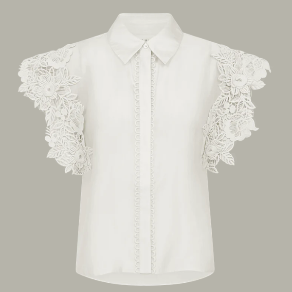 Copenhagen Muse Molly Shirt Blondeærmer Jet Stream