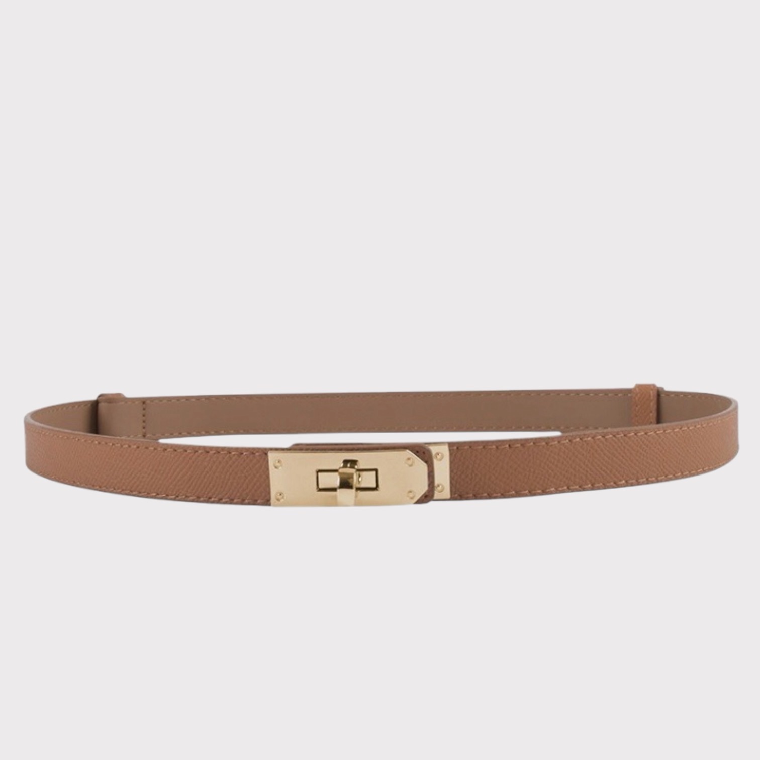 Plisse Copenhagen Ringo Belt Light Brown - Gold