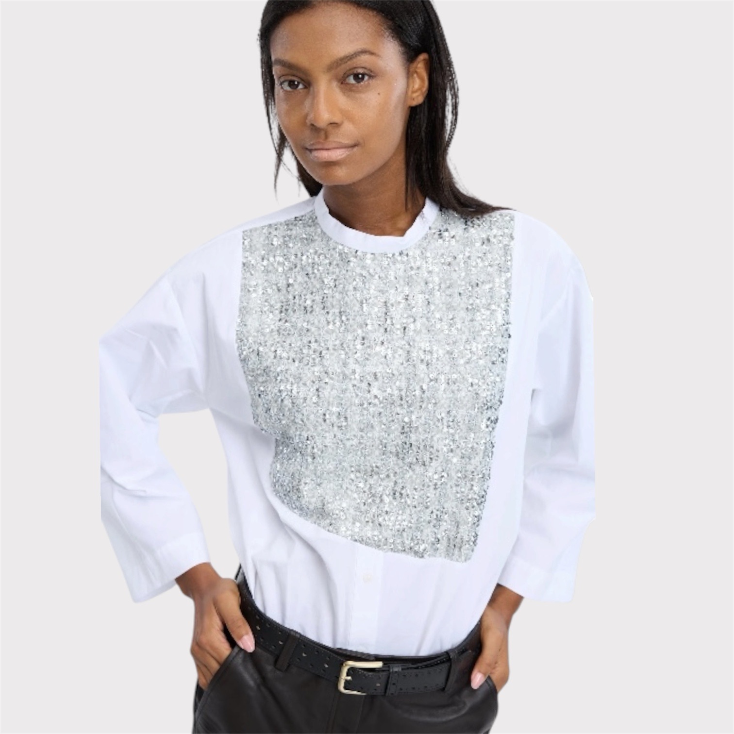 Munthe Nayel Top Mix White 4