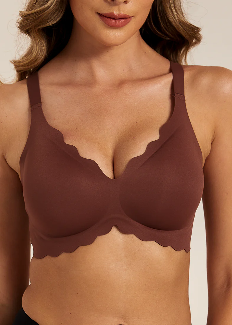 FemiFemme SoftScallop Full Coverage Bøjlefri BH - Chocolate