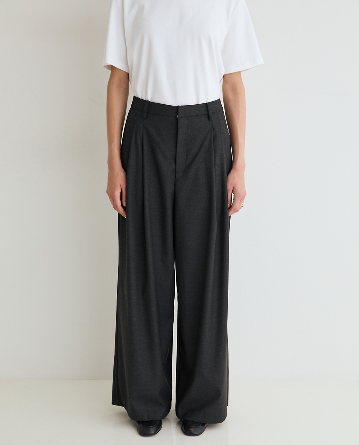 YERSE Wide-leg Trousers Chocolat