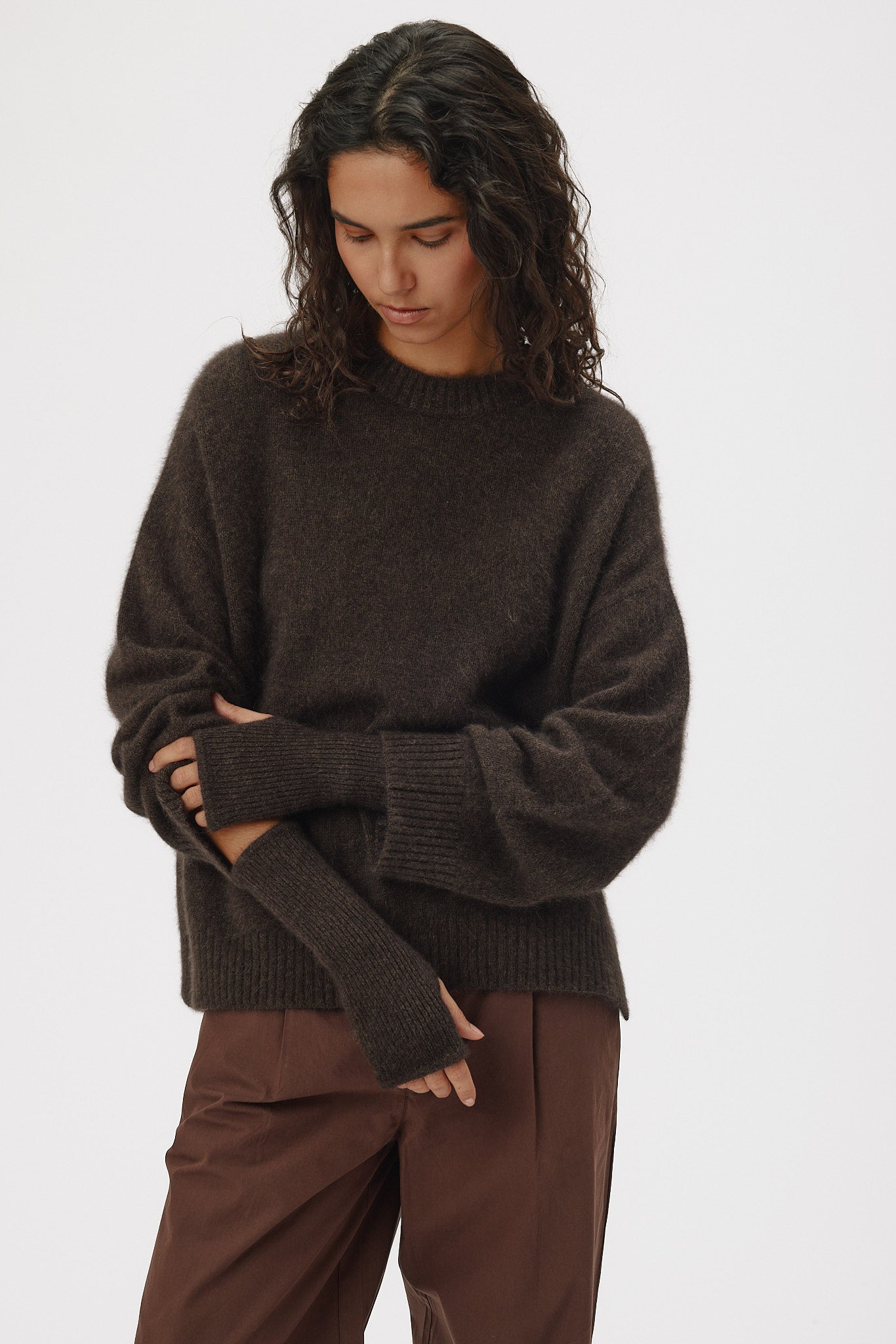 Six Ames Ida Glove Espresso Brown