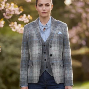 Harris Tweed Blazer Ladiesclub Queen check